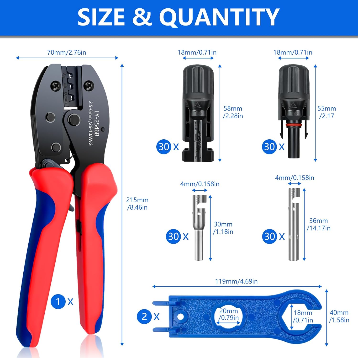 Renewable Energy Is - 60PCS Solar Panel Connector Kit Solar