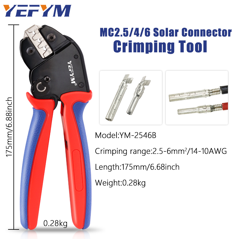Mc4 Crimping Tool - Solar Crimper Tool YM-2546B for MC2.5/4/6mm²